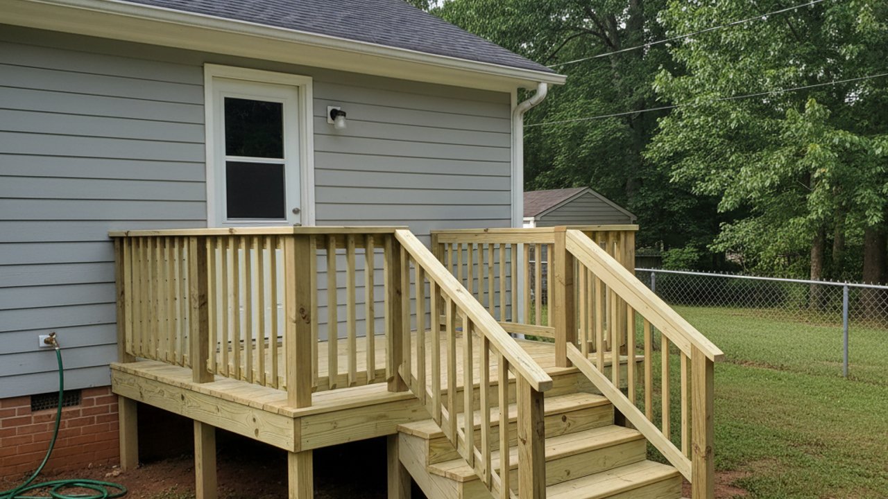 Custom Deck Design completed by Oasis Deck Co in Atlanta, GA