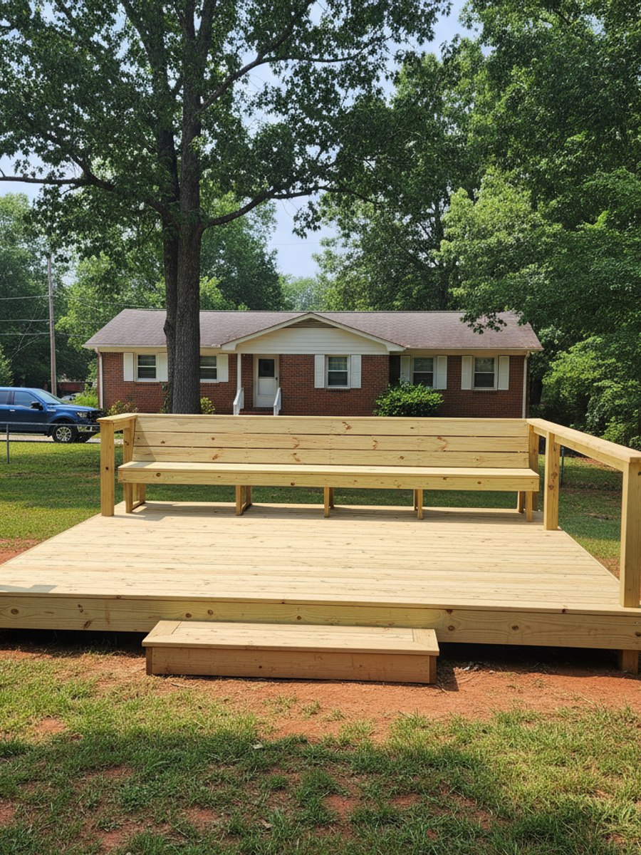 Oasis Deck Co crew working on a home