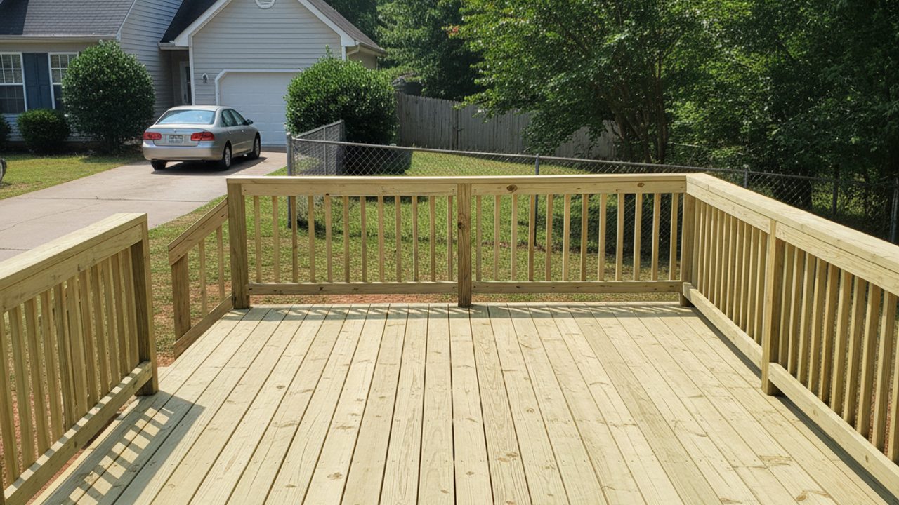 Deck Resurfacing completed by Oasis Deck Co in Villa Rica, GA