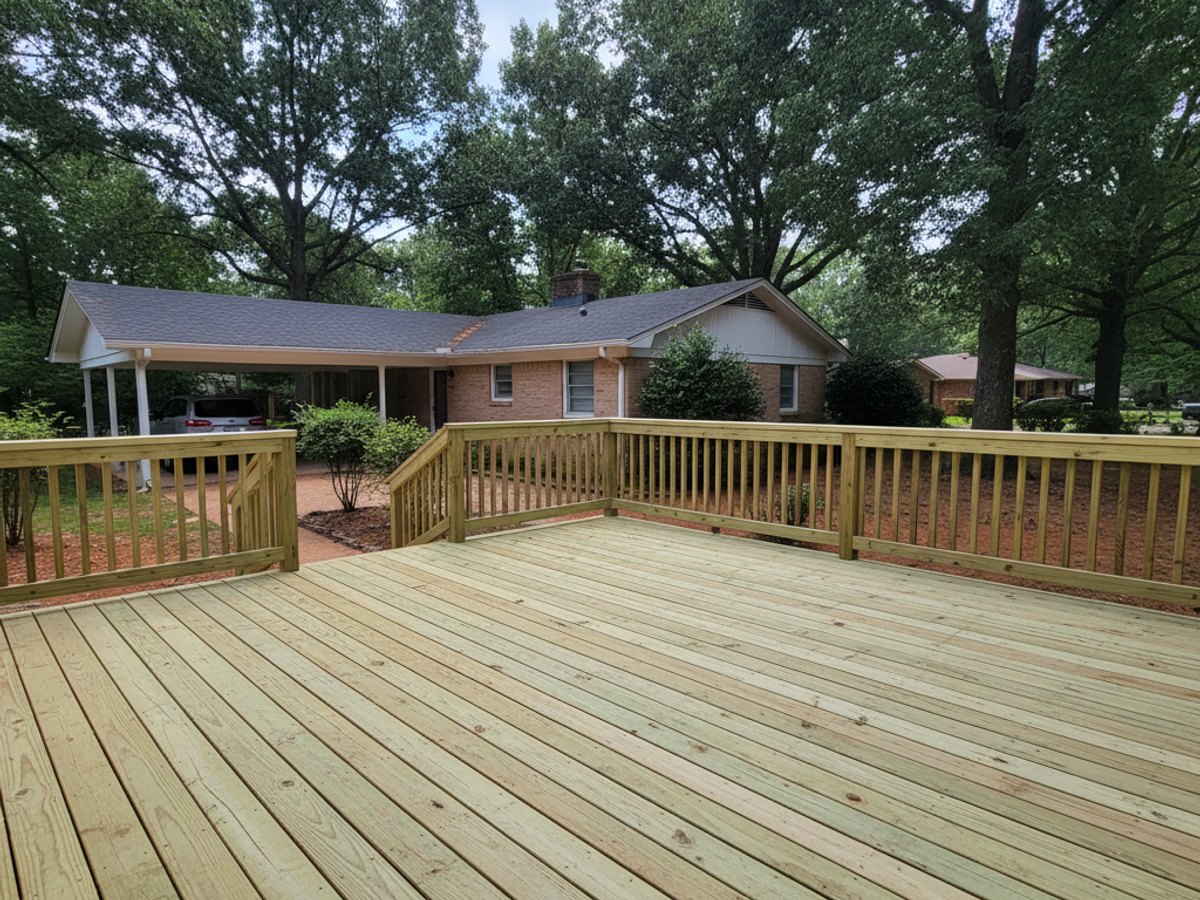 Deck Railing Repair & Installation completed by Oasis Deck Co in Douglasville, GA