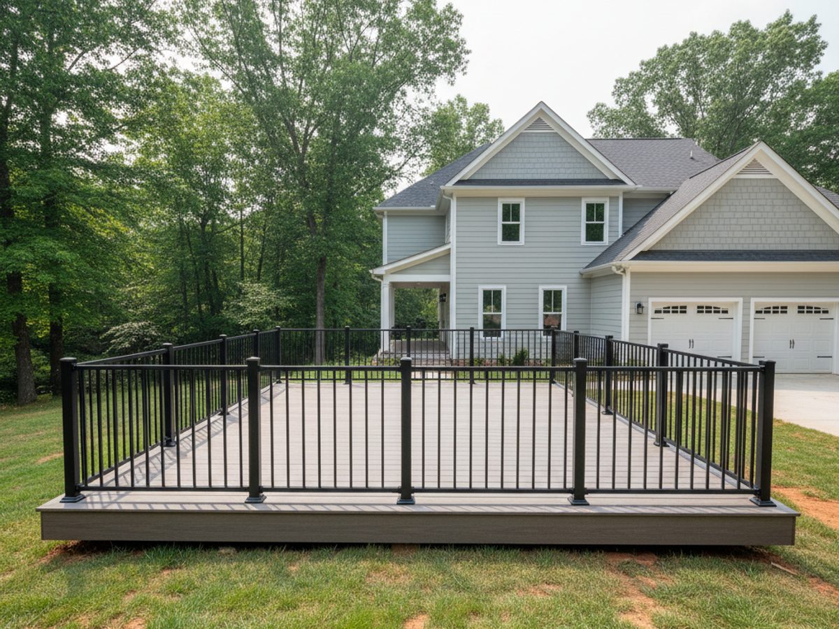 Custom Deck Design completed by Oasis Deck Co in Dallas, GA