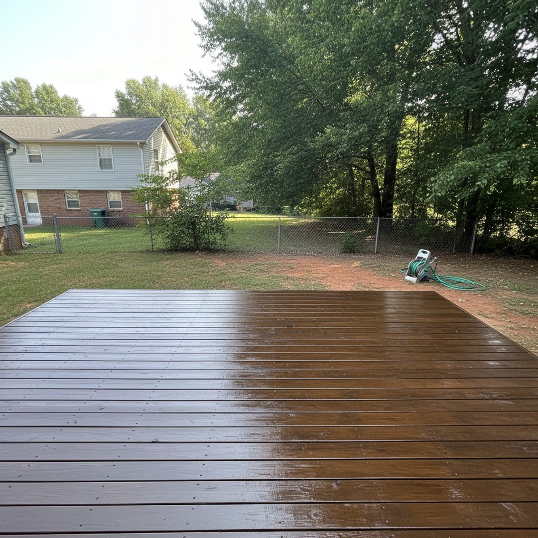Deck Staining & Sealing completed by Oasis Deck Co in Hiram, GA